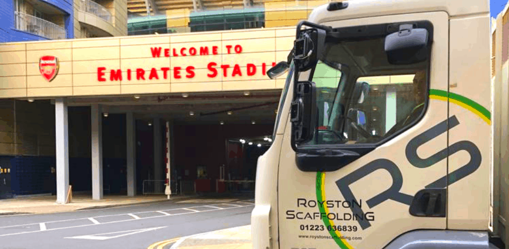 Royston Scaffolding Provides Unique Service To Emirates Stadium (despite Being Spurs Fans!)