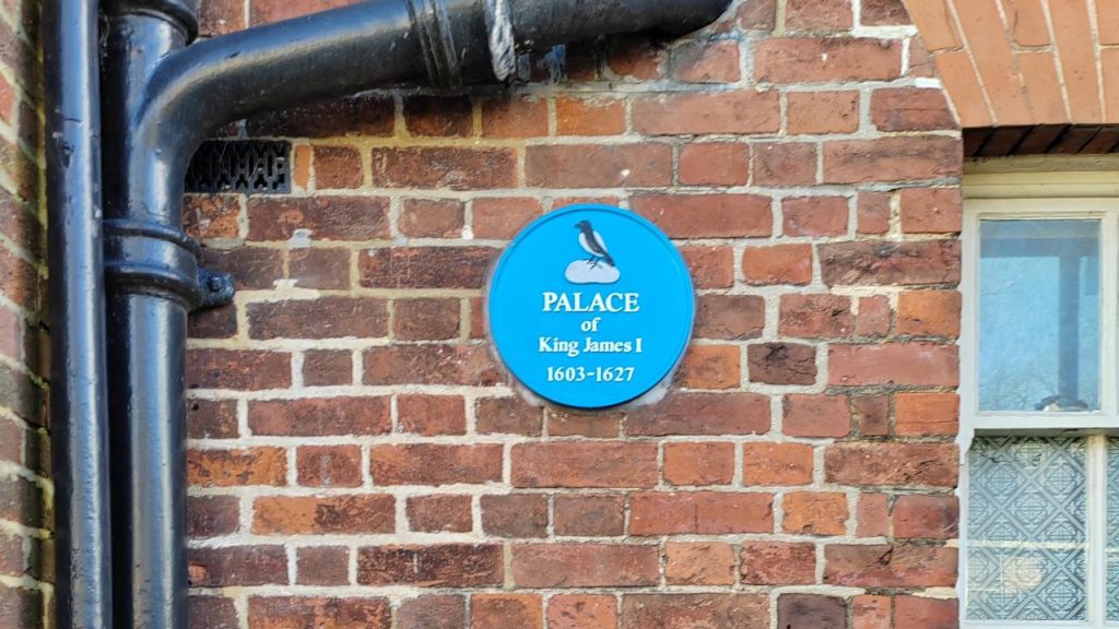 Palace Of King James I Royston Blue Plaque