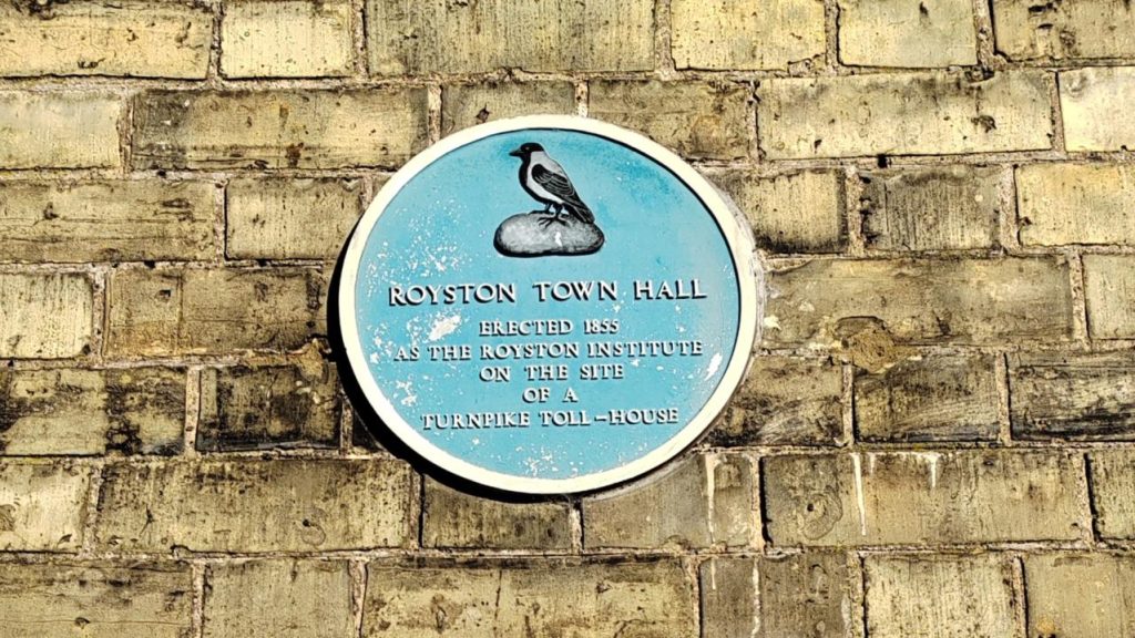 Royston Town Hall Royston Blue Plaque