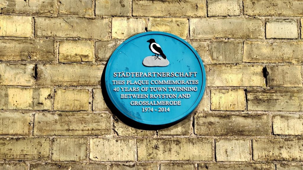 Stadtepartnerschaft Royston Blue Plaque