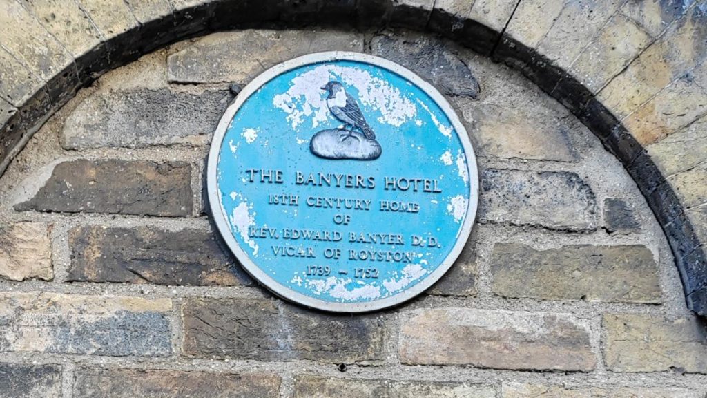 The Banyers Hotel Royston Blue Plaque