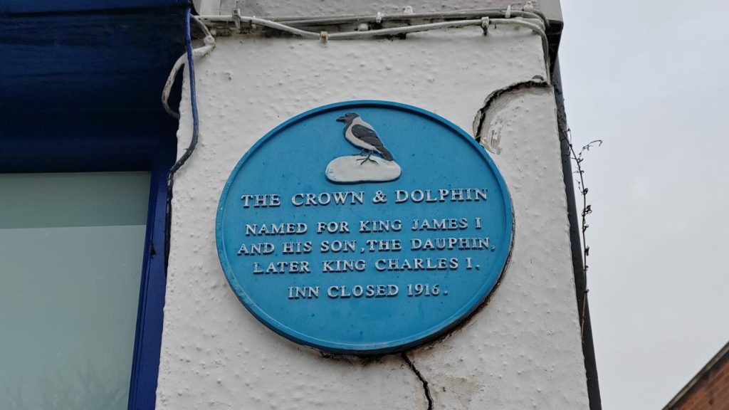 The Crown And Dolphin Royston Blue Plaque